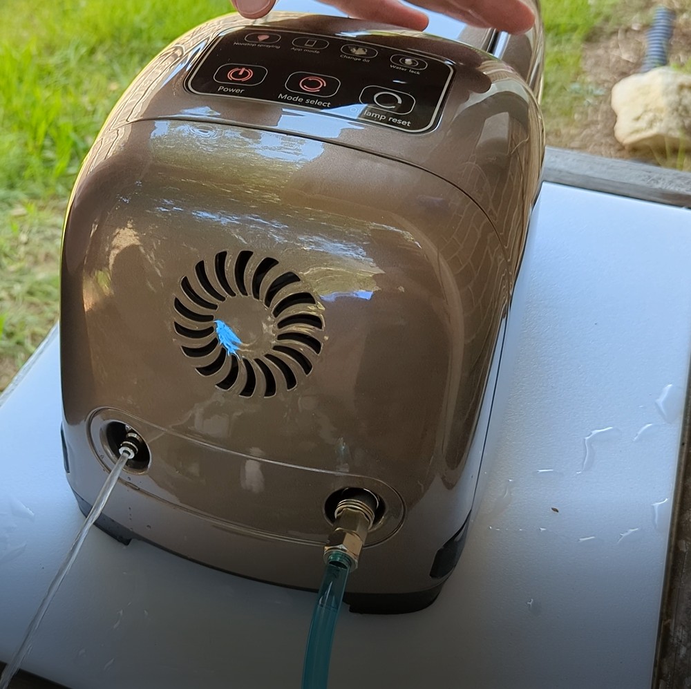 Push air from the pump's 1. image